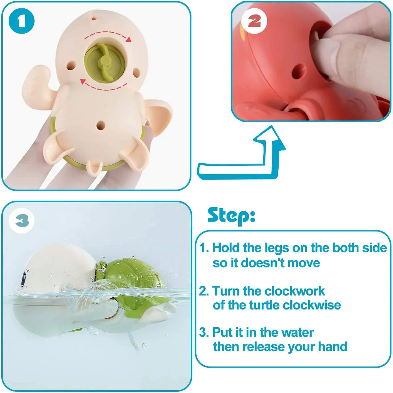 Turtle Bath Toys (3 Pack)